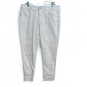 DEMOCRACY AB TECHNOLOGY WHITE HIGH RISE JEANS SIZE 16 MINIMALIST PREPPY